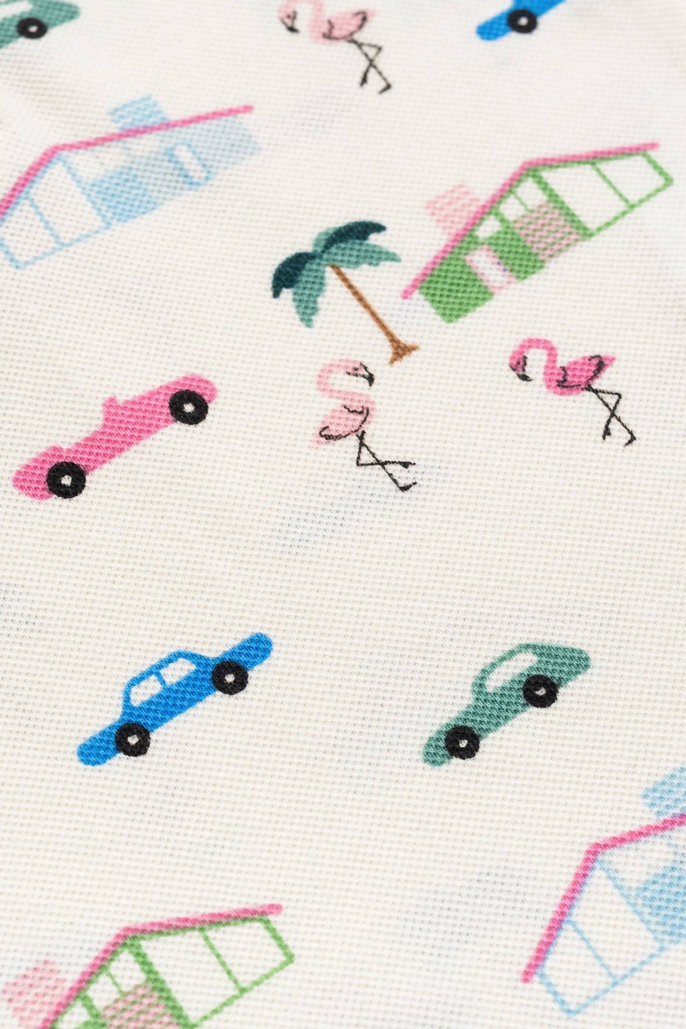 Organic Short Sleeve Polo_Retro Palm Springs