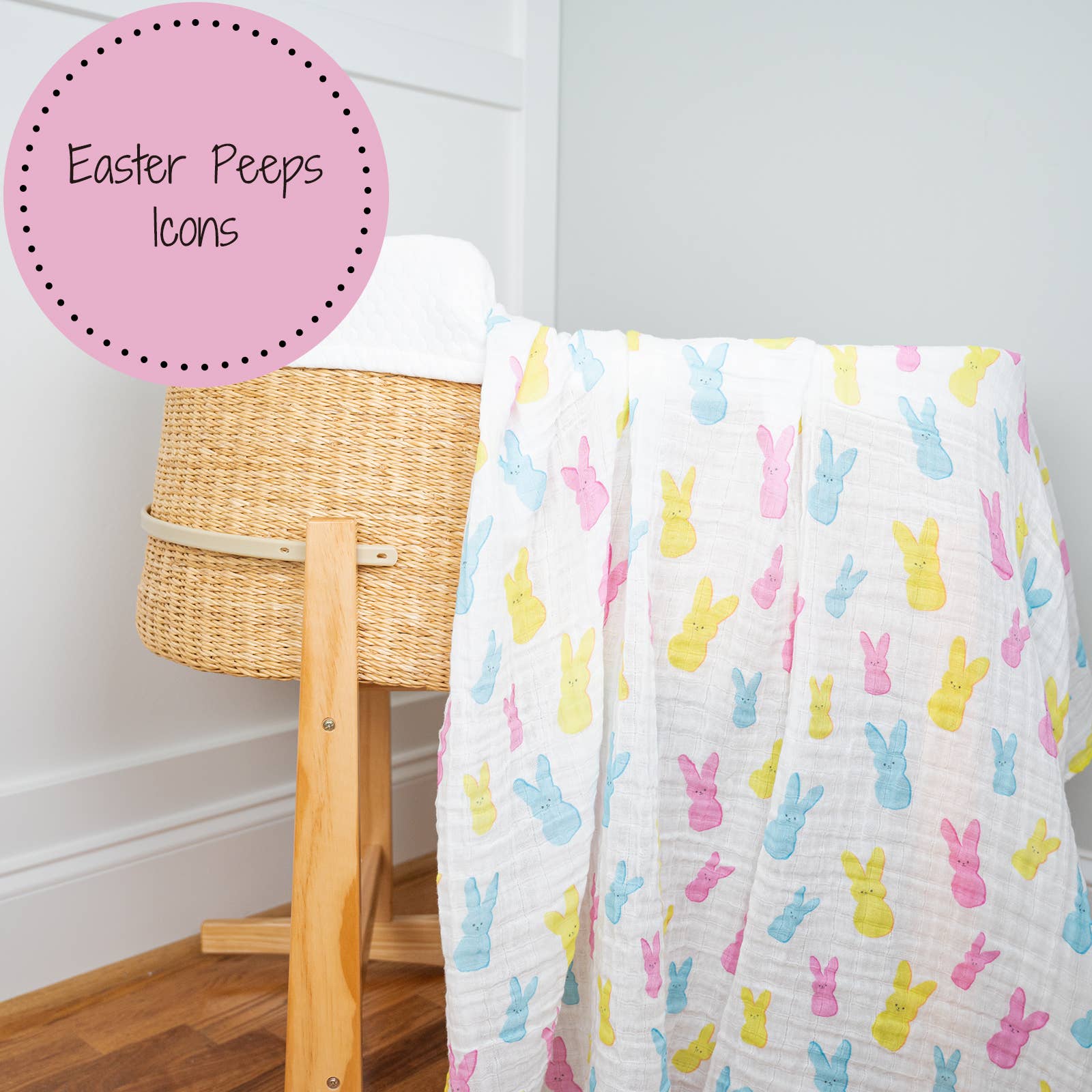 LollyBanks - Easter Peeps Baby Swaddle Blanket