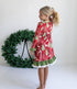 Red Christmas Holiday Reindeer Ruffle Lounge Play Gown