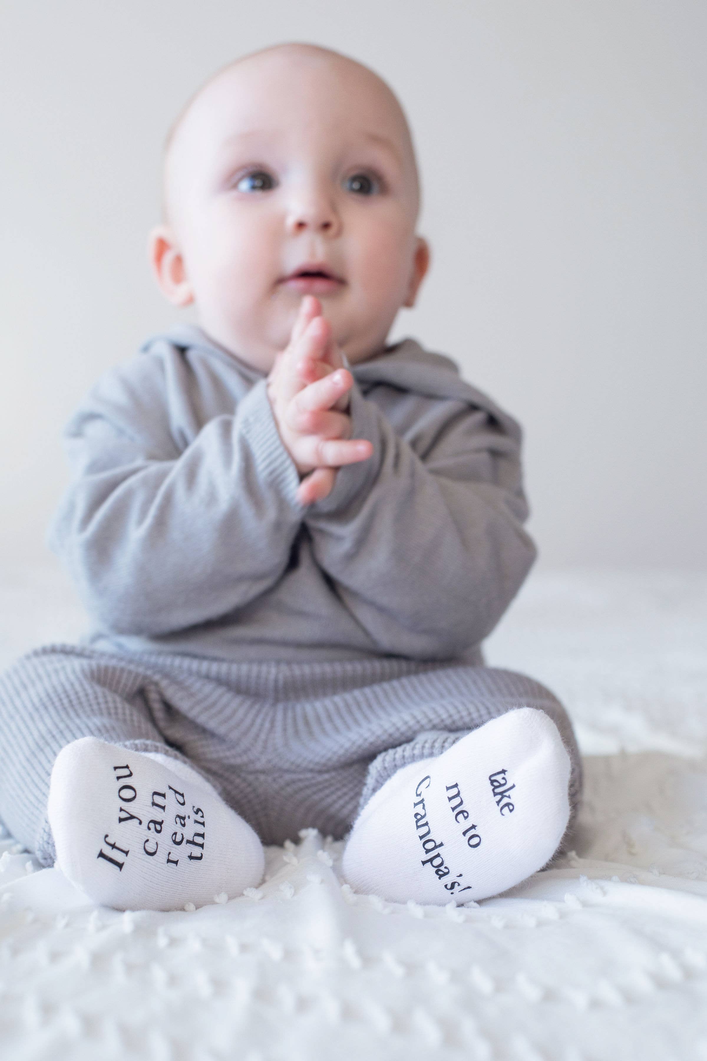 Dorothy’s Reason - Take Me to Grandpa’s Baby Socks | Baby Shower Gifts: 6-18mo