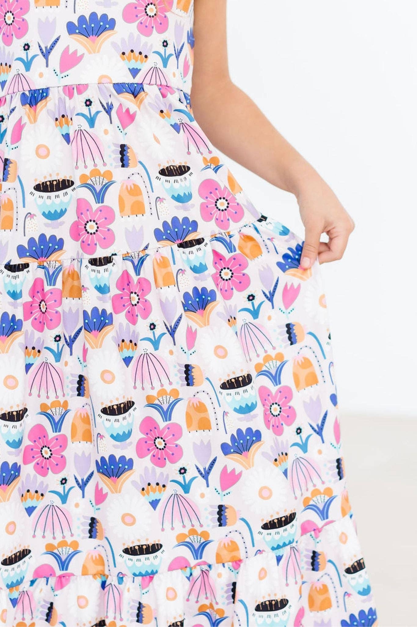Mila & Rose - Tulip Blooms Ruffle Maxi Dress
