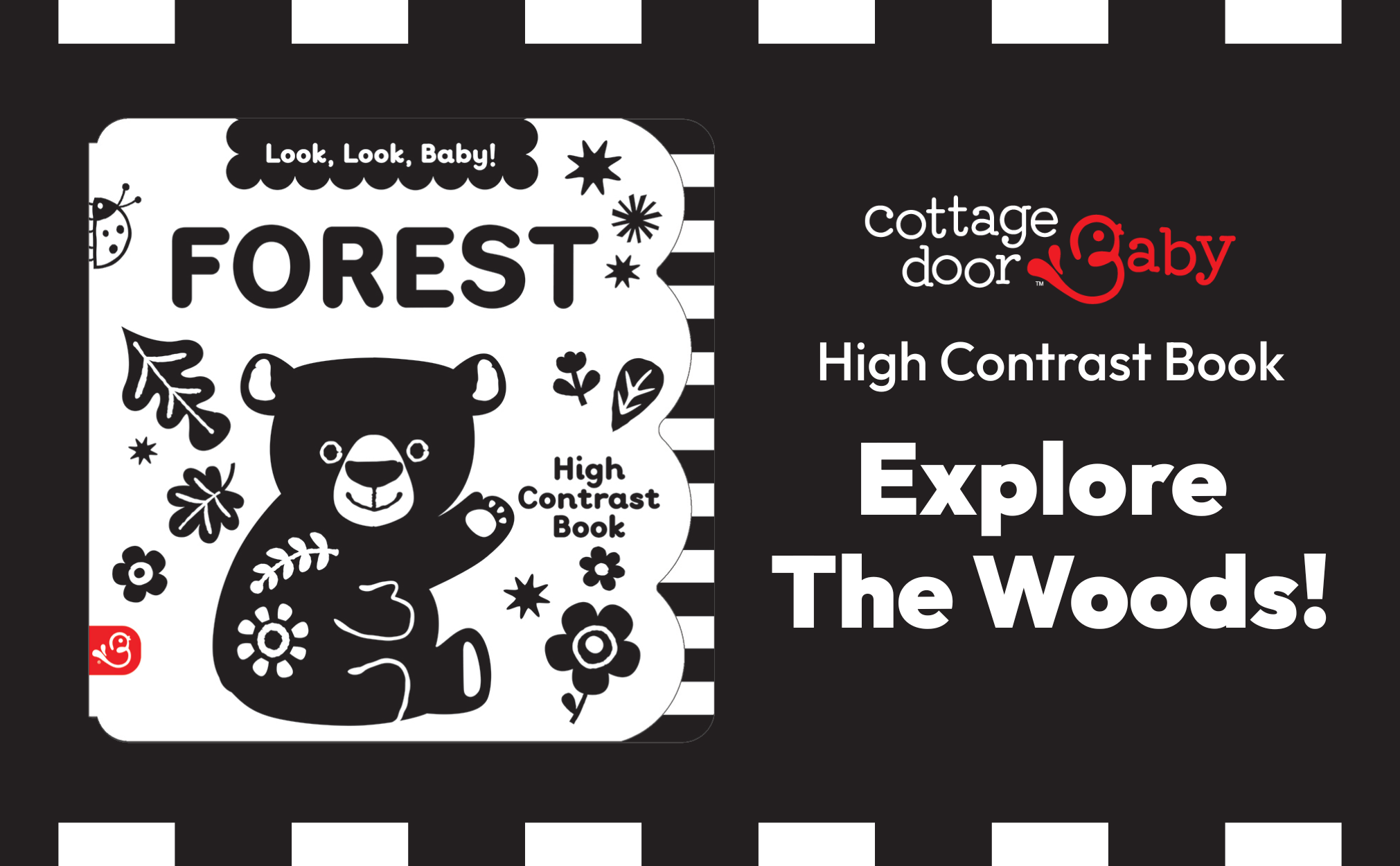 Look, Look, Baby! Forest High Contrast Black & White Book