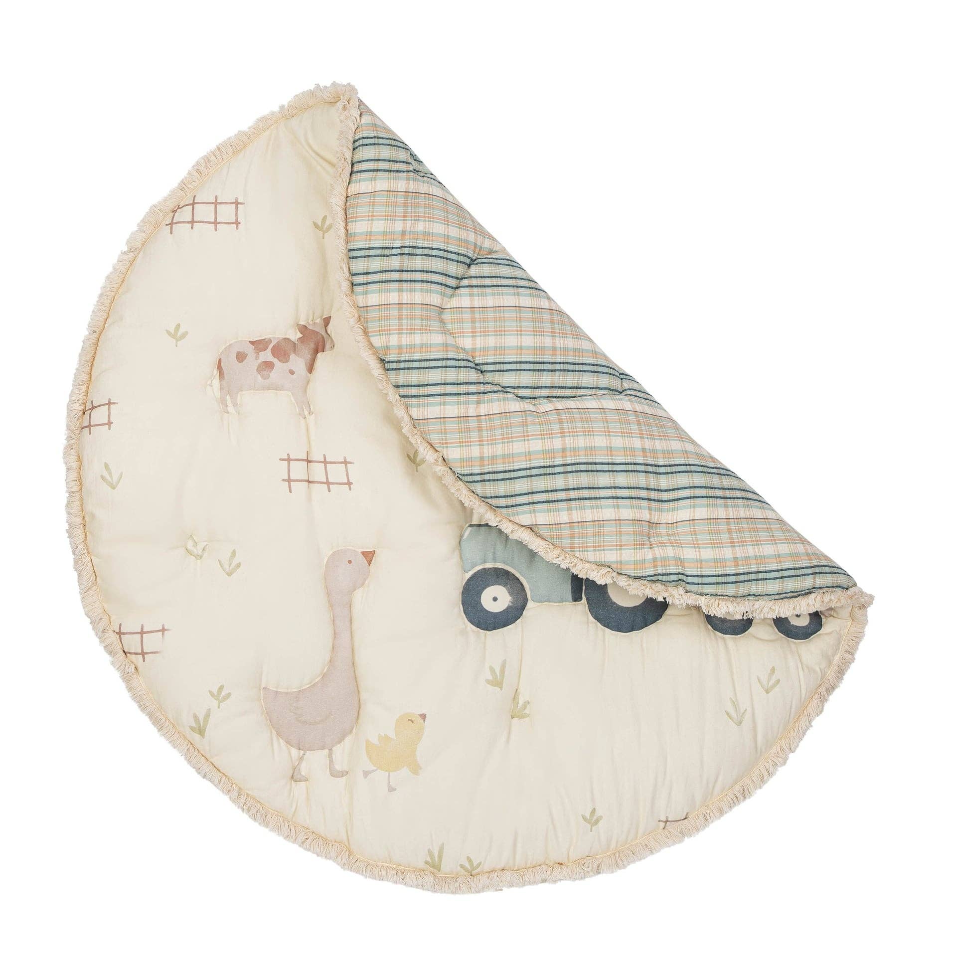 Crane Baby - Charlie Farmhouse Quilted Play Mat