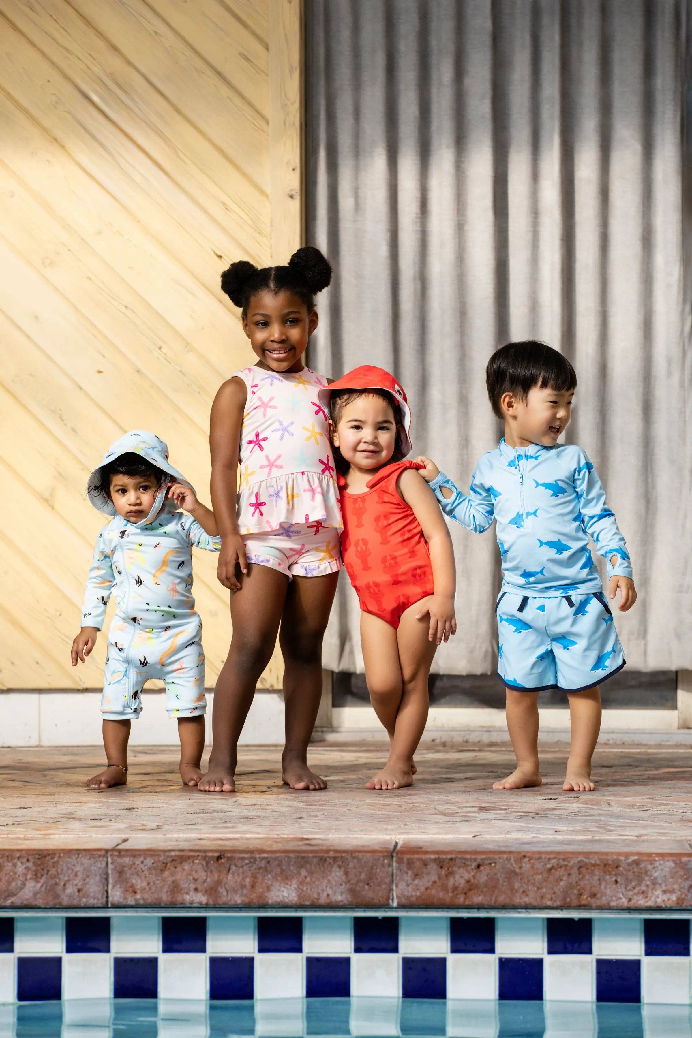 Kids & Baby Swim Long Rashguard One-Piece_Reef Life: Unisex / Reef Life