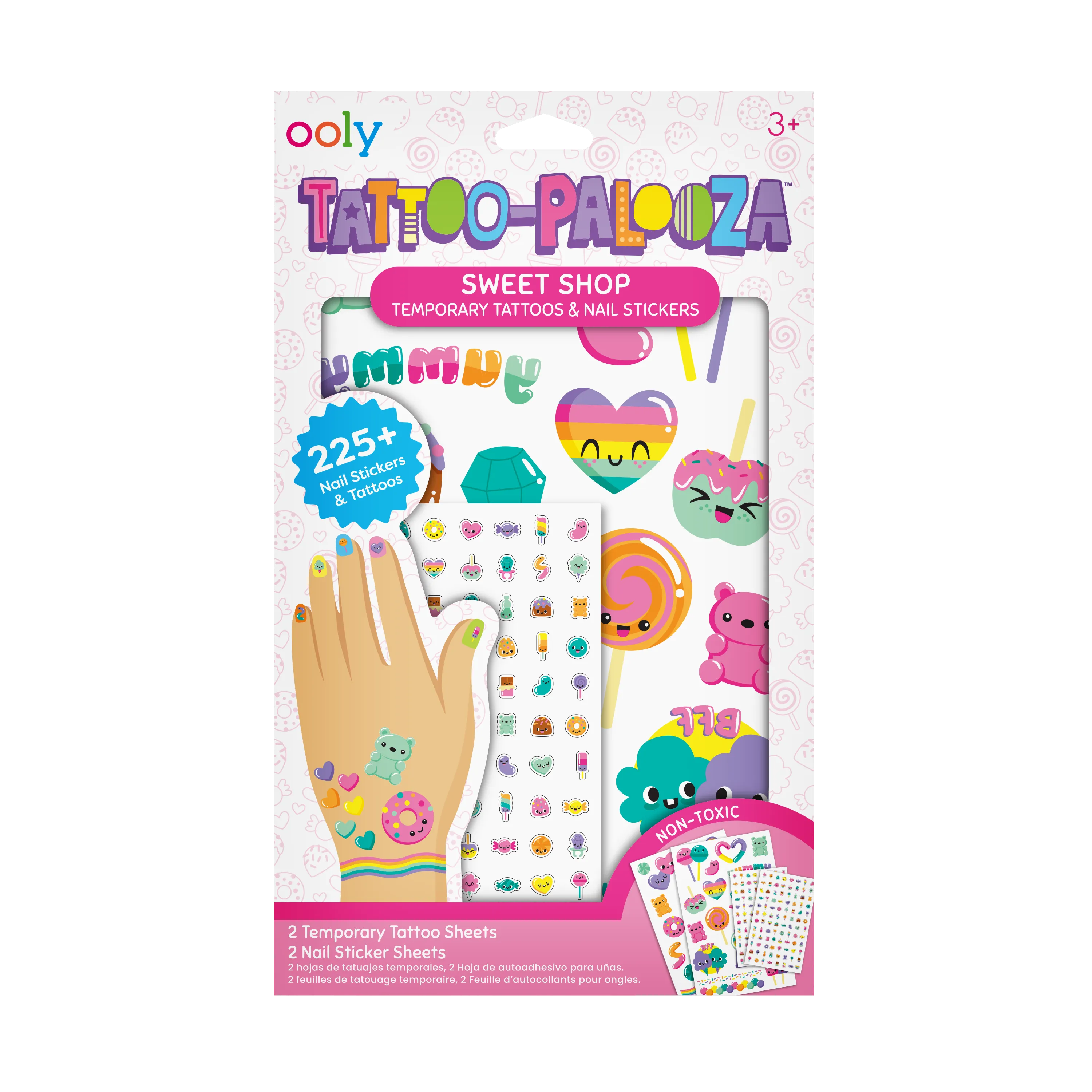 Tattoo Palooza Nail Stickers & Temporary Tattoo- Sweet Shop