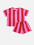 Milk Teeth Organic Cotton Umbrella Stripe Pink