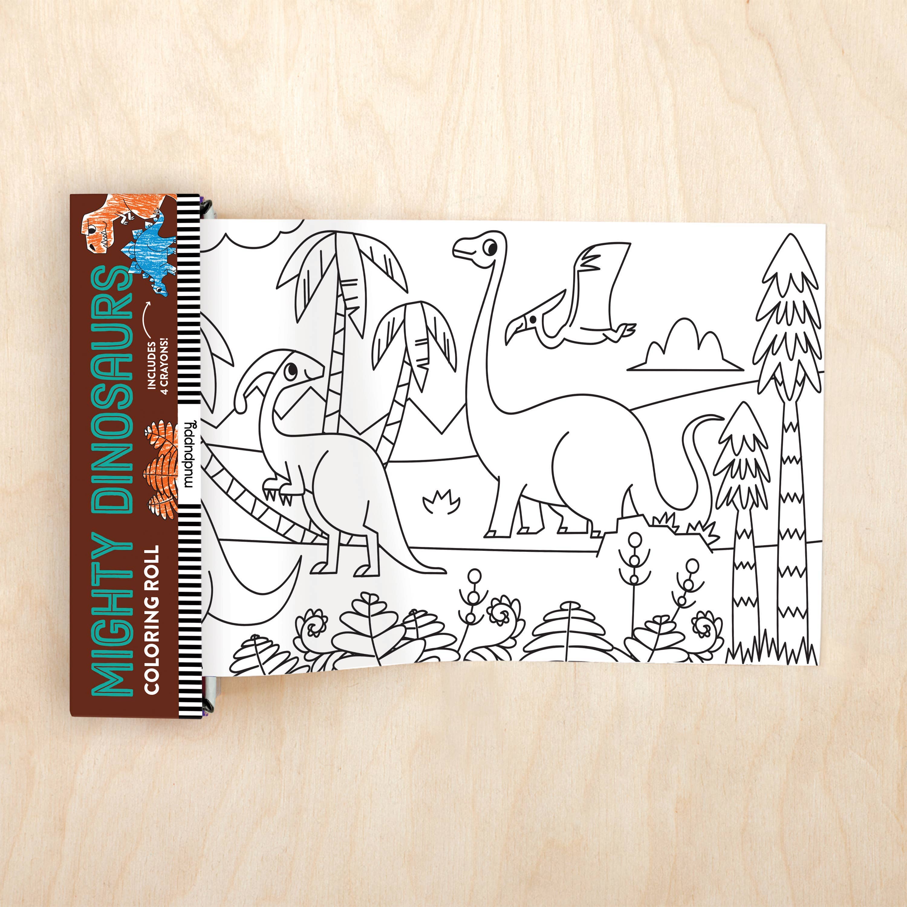 Chronicle Books - Mighty Dinosaurs Mini Coloring Roll