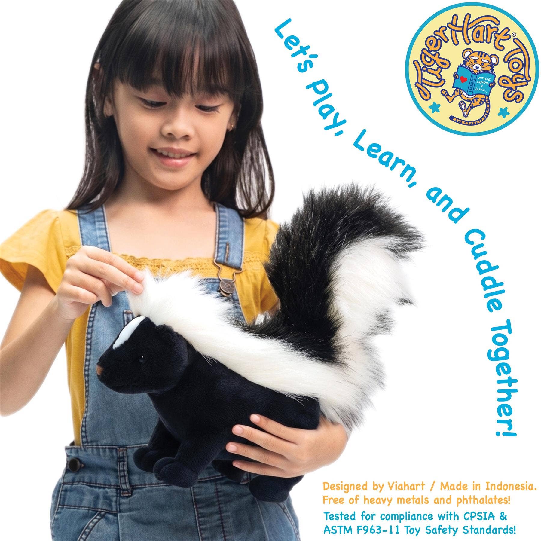 VIAHART Toy Co. - TigerHart Seymour the Skunk - 11 Inch Stuffed Animal Plush