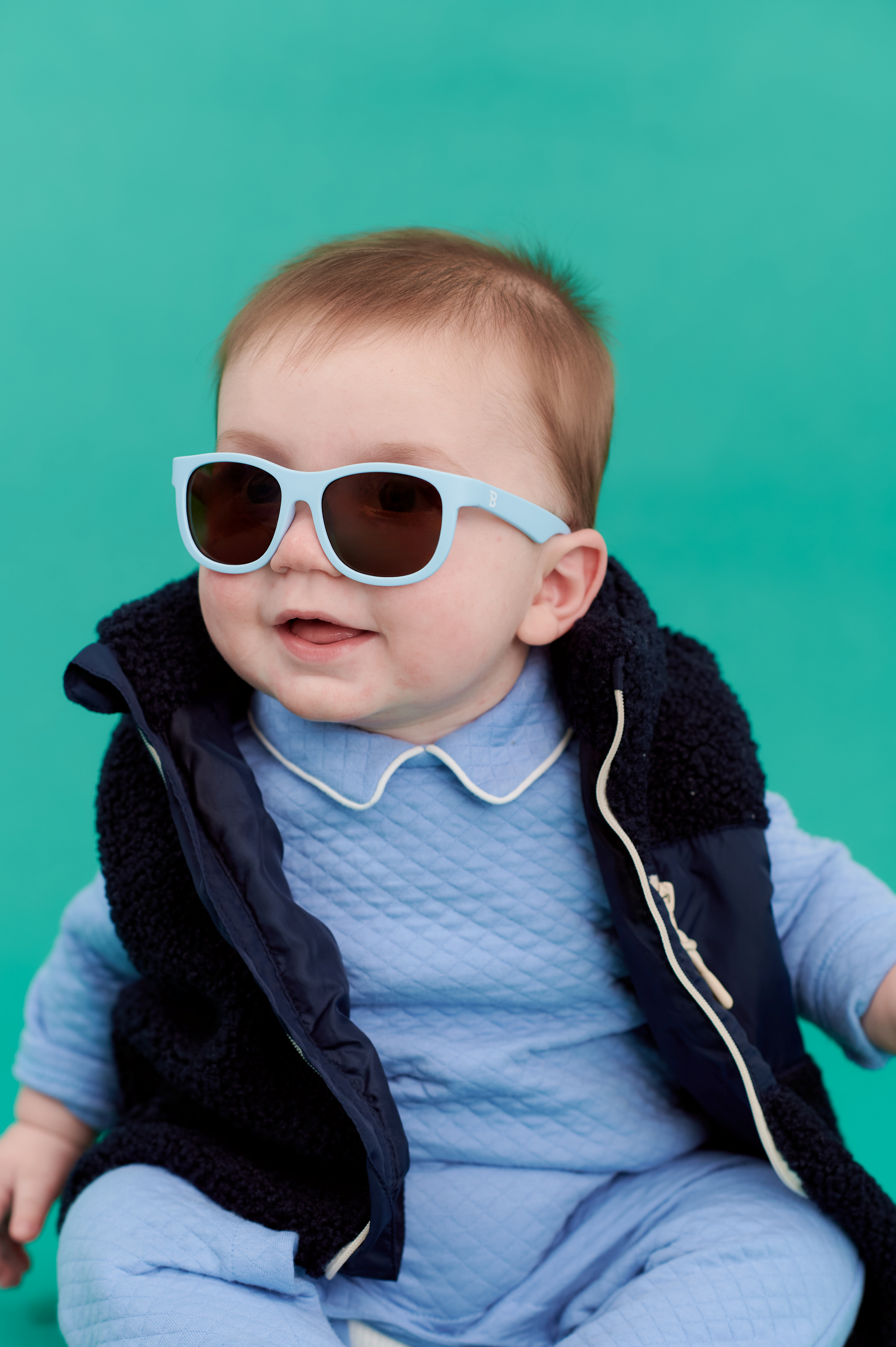Babiators - Baby Blue with Amber Lens Navigator Baby & Kids Sunglasses: Ages 0-2
