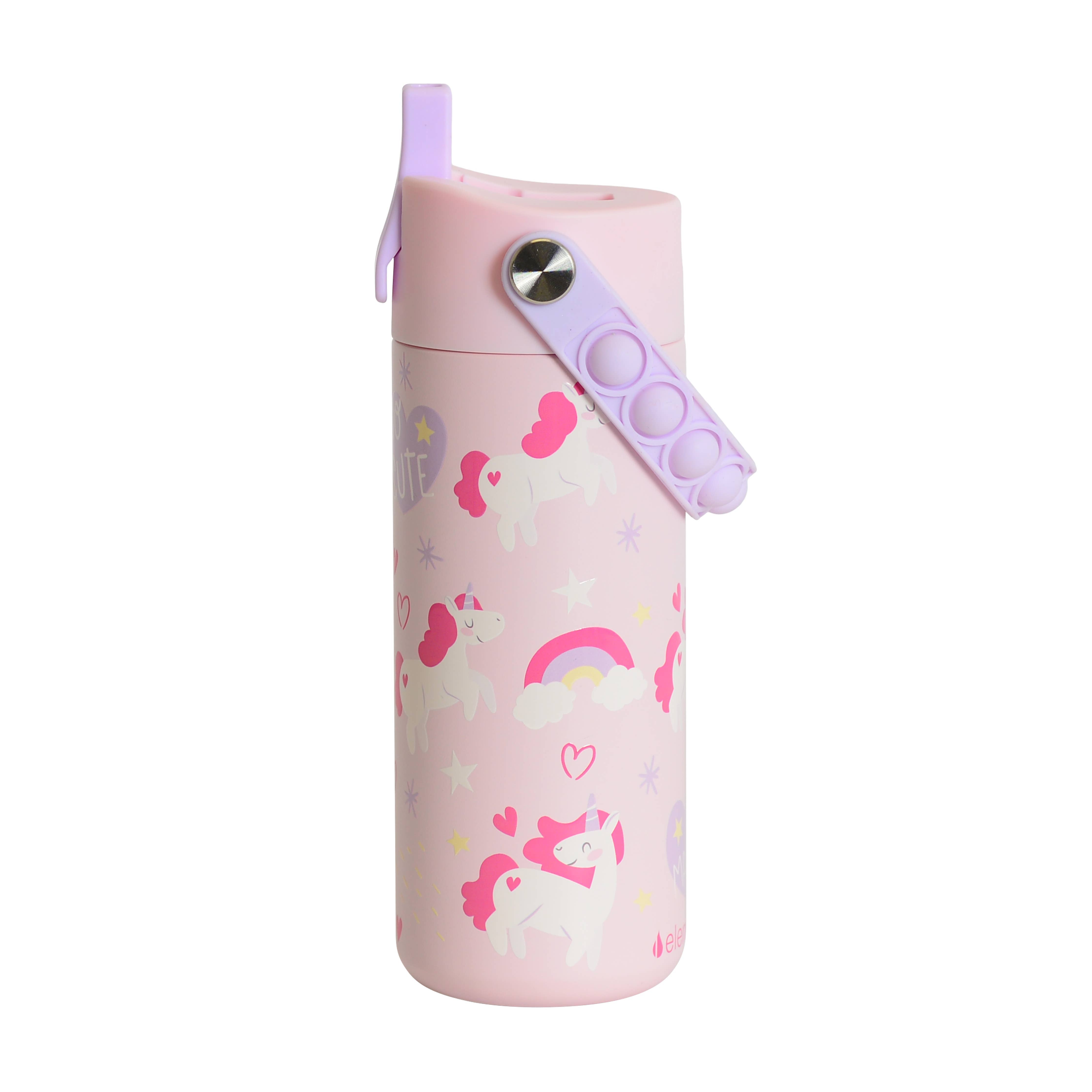 Elemental - Fidget Handle Kids Stainless Bottle 18oz Unicorn Magic