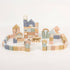 Wooden Building Blocks - 70pc Natural Wood Block Set Ages 2+