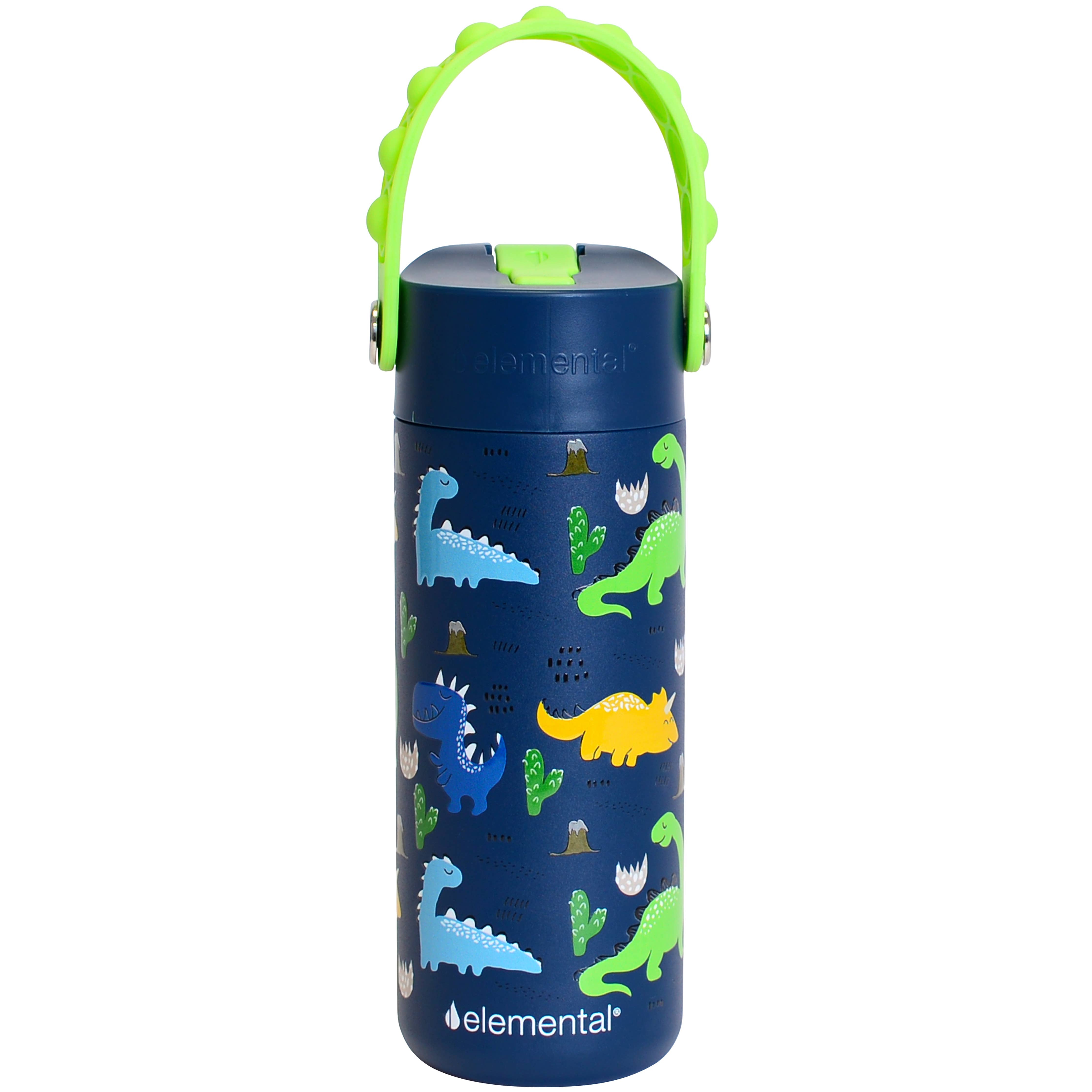 Elemental - Core Insulated Pop Fidget Handle Bottle 18oz - Dinosaur