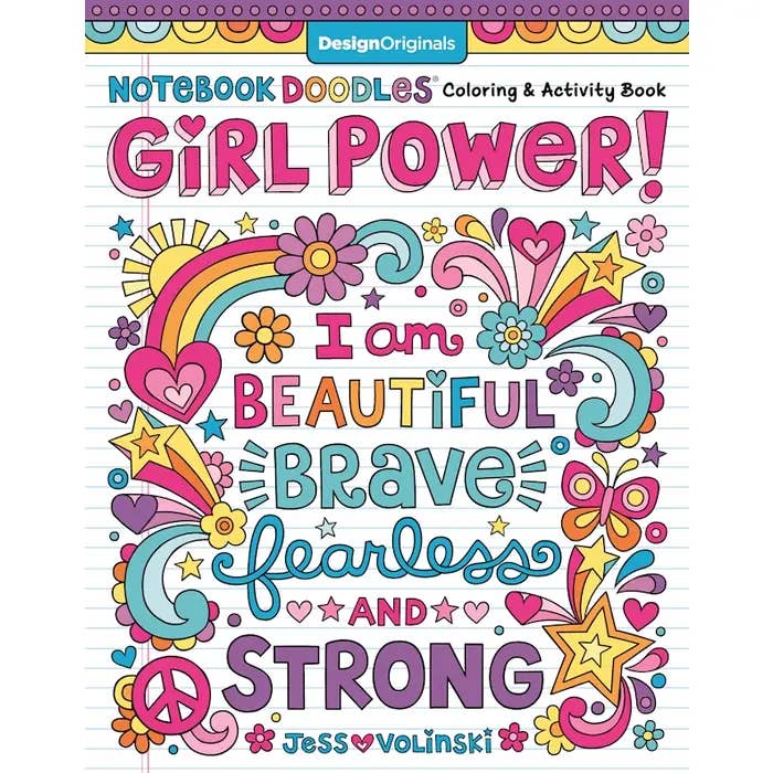 Coloring Book - Notebook Doodles Girl Power!