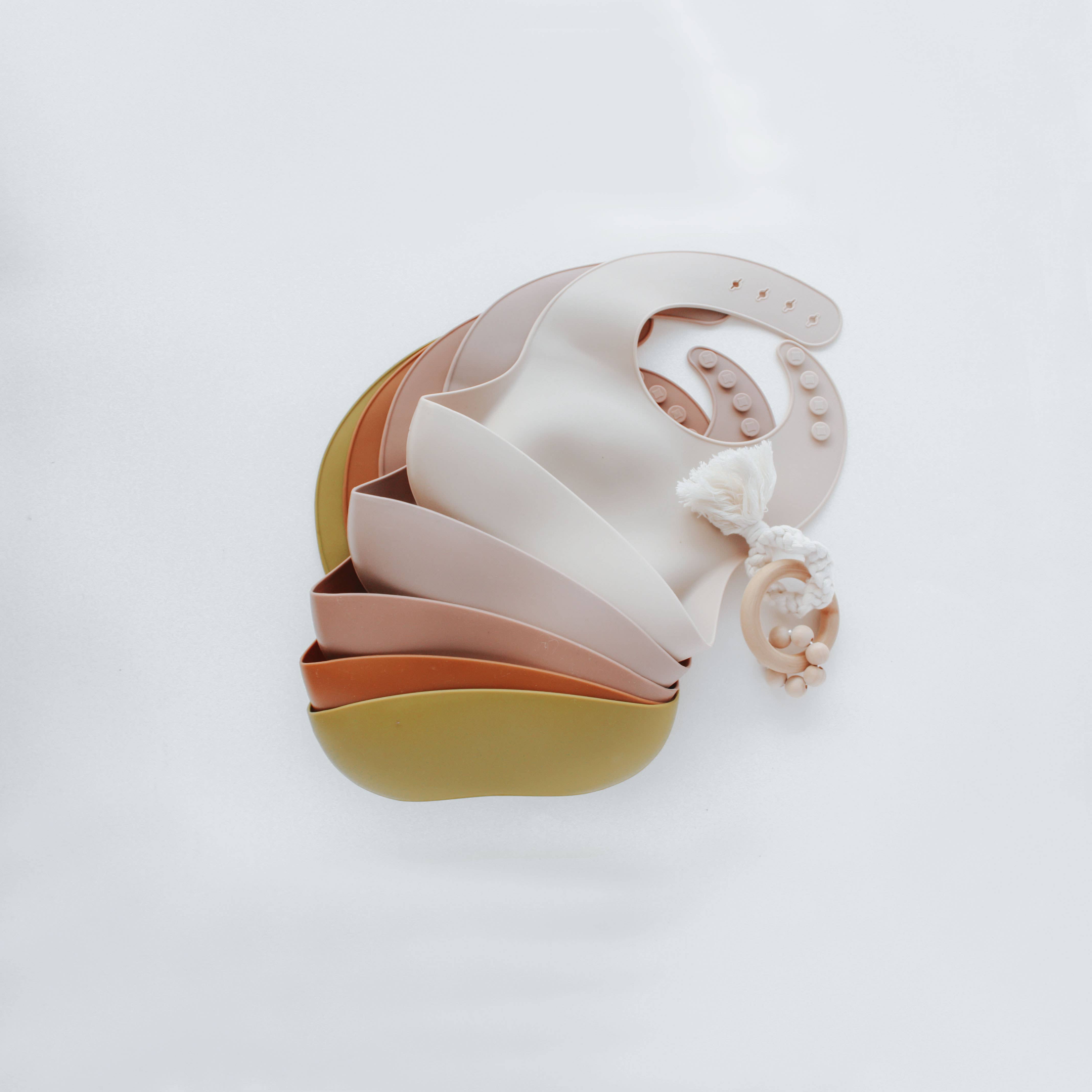 Oalalax Bebe - Silicone Bibs for Babies Toddlers | ecofriendly sustainababl: Latte