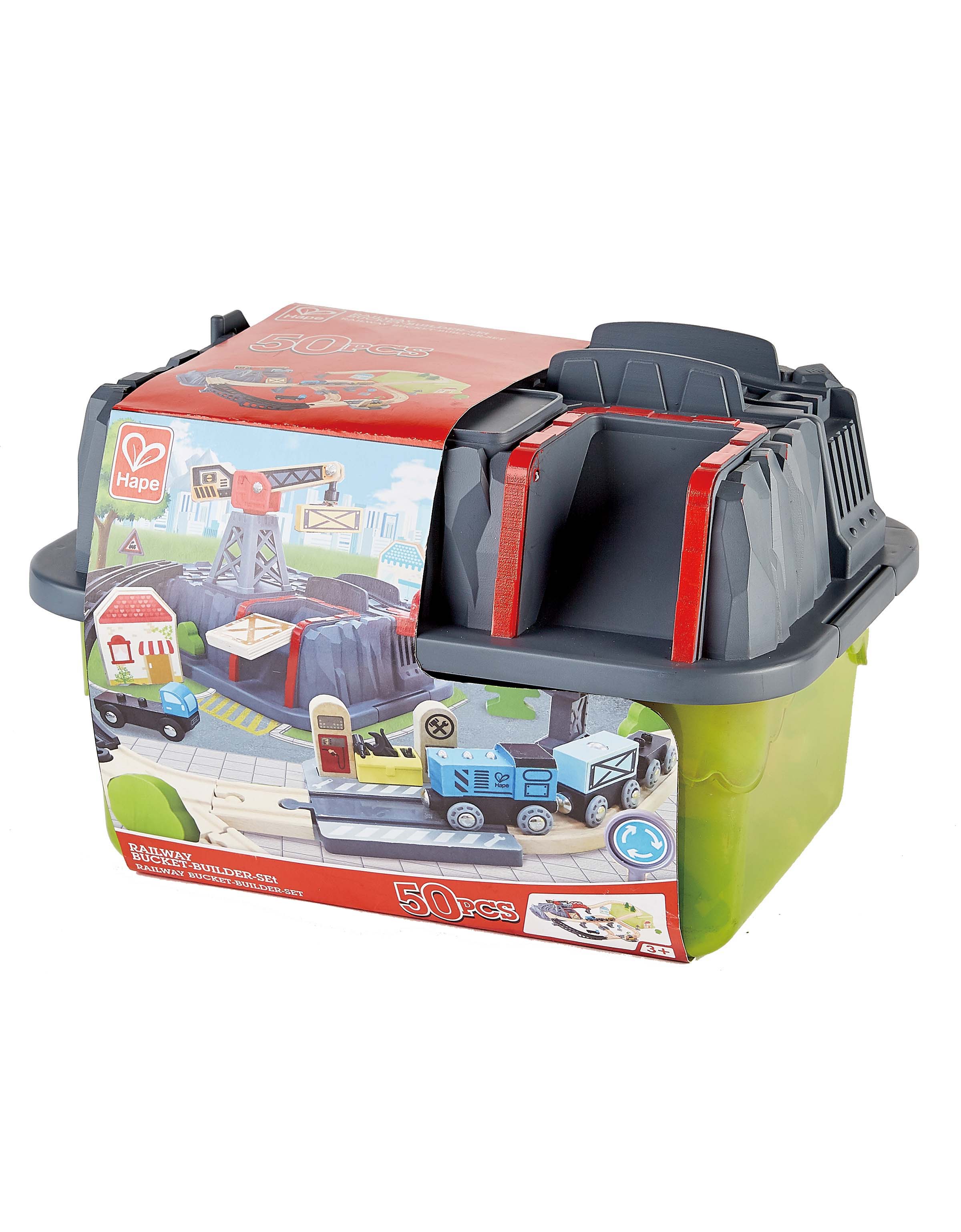 Hape Toys - Railway Bucket Builder Set