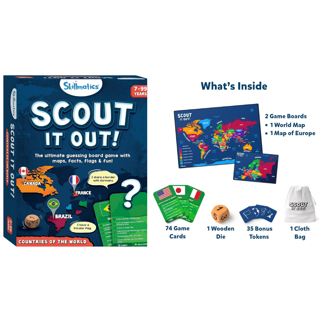 Skillmatics - Skillmatics - Scout It Out Countries of The World Board Game