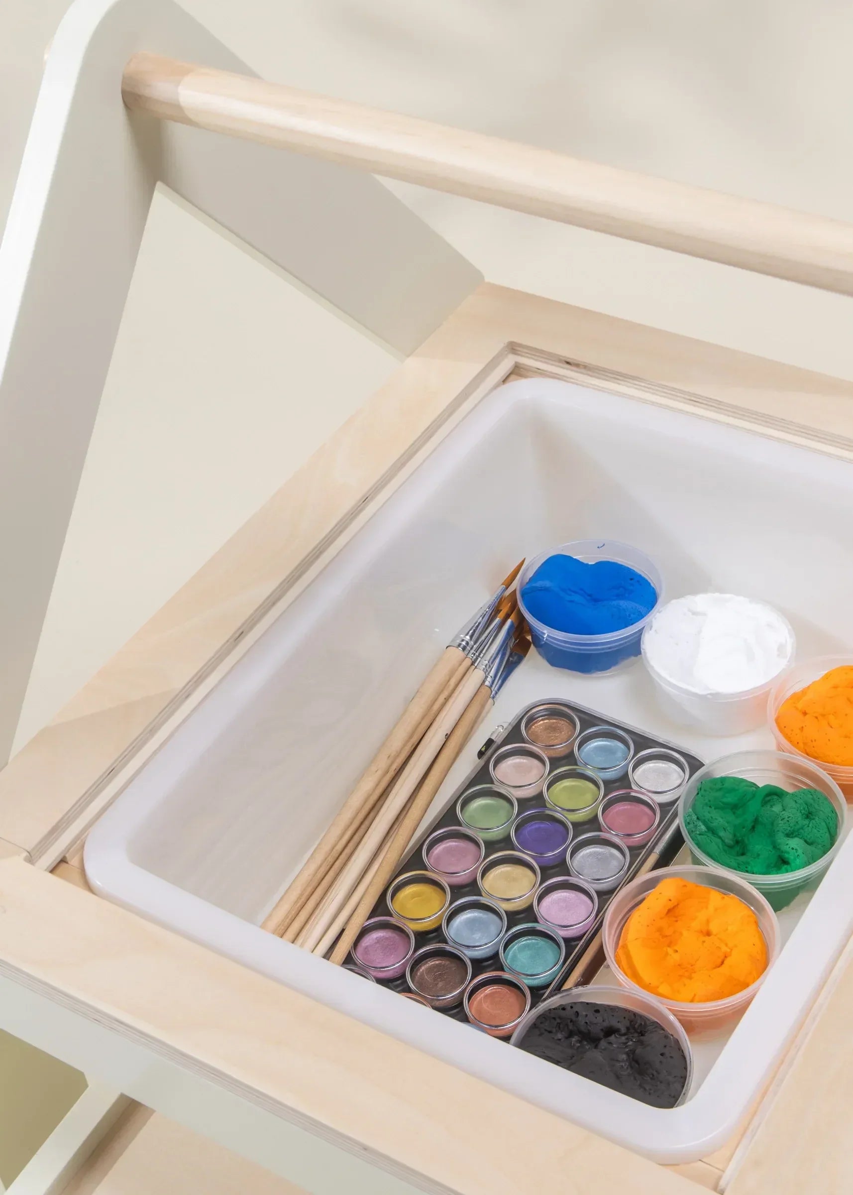 Coco Village Multifunction Wooden Art & Sensory Table w/ Stools