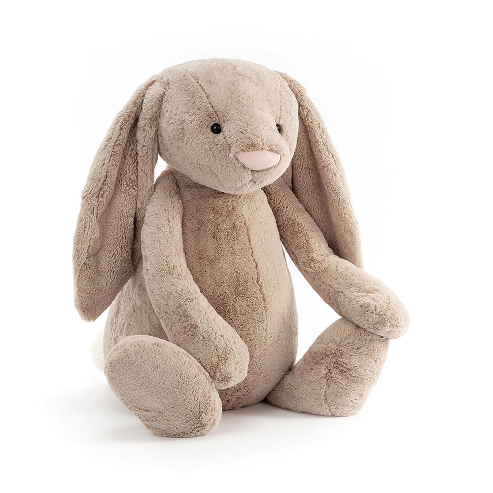 Jellycat Bashful Beige Bunny Stuffed Animal - Gigantic