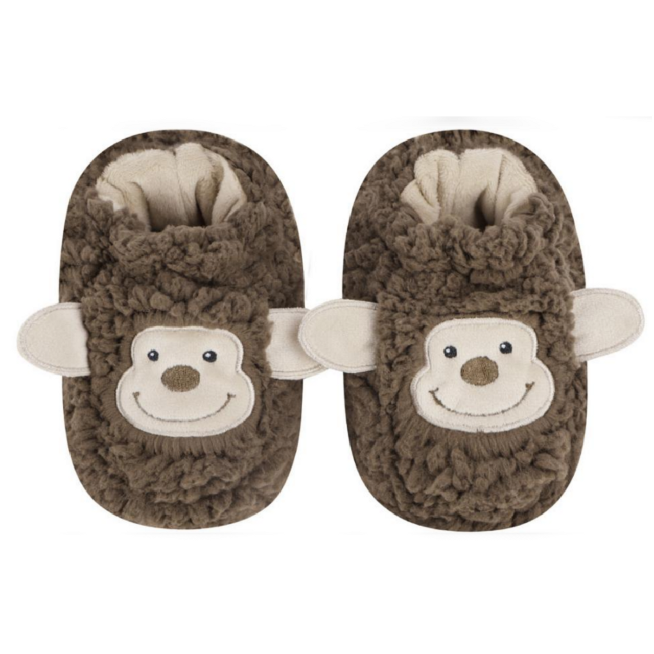 Snoozies Kids' Furry Foot Pals Slippers - Brown Monkey