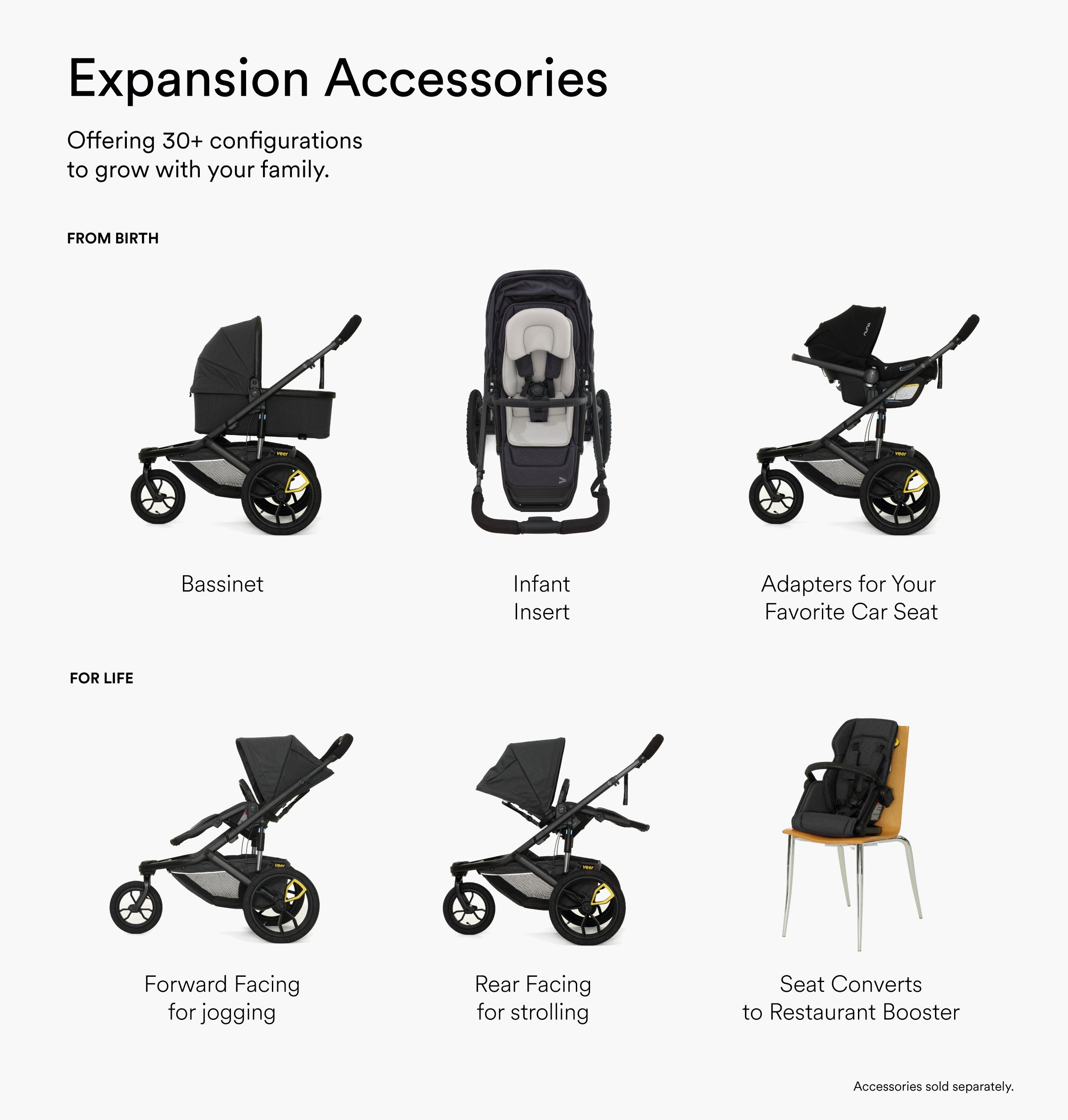 Veer Switch&Jog Stroller + FREE Bassinet!