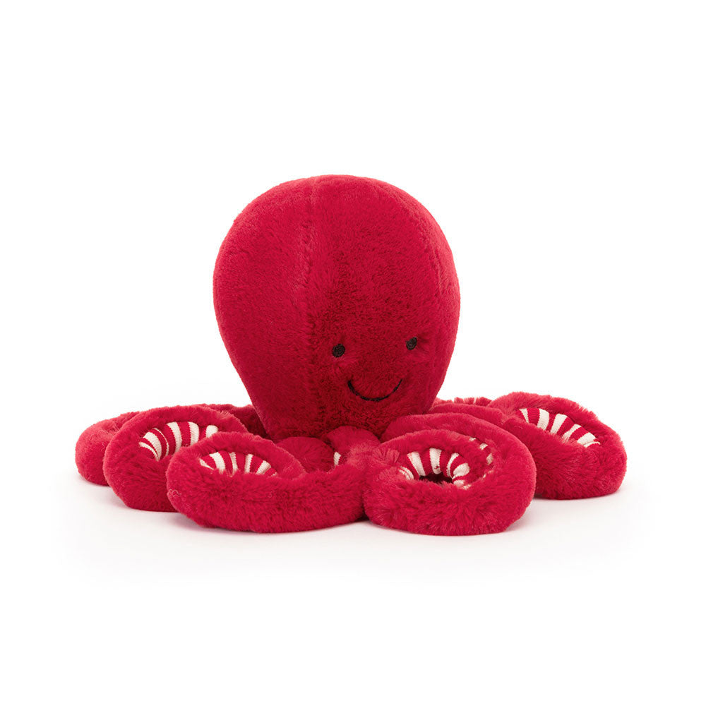 Cranberry Octopus Stuffed Animal - Little