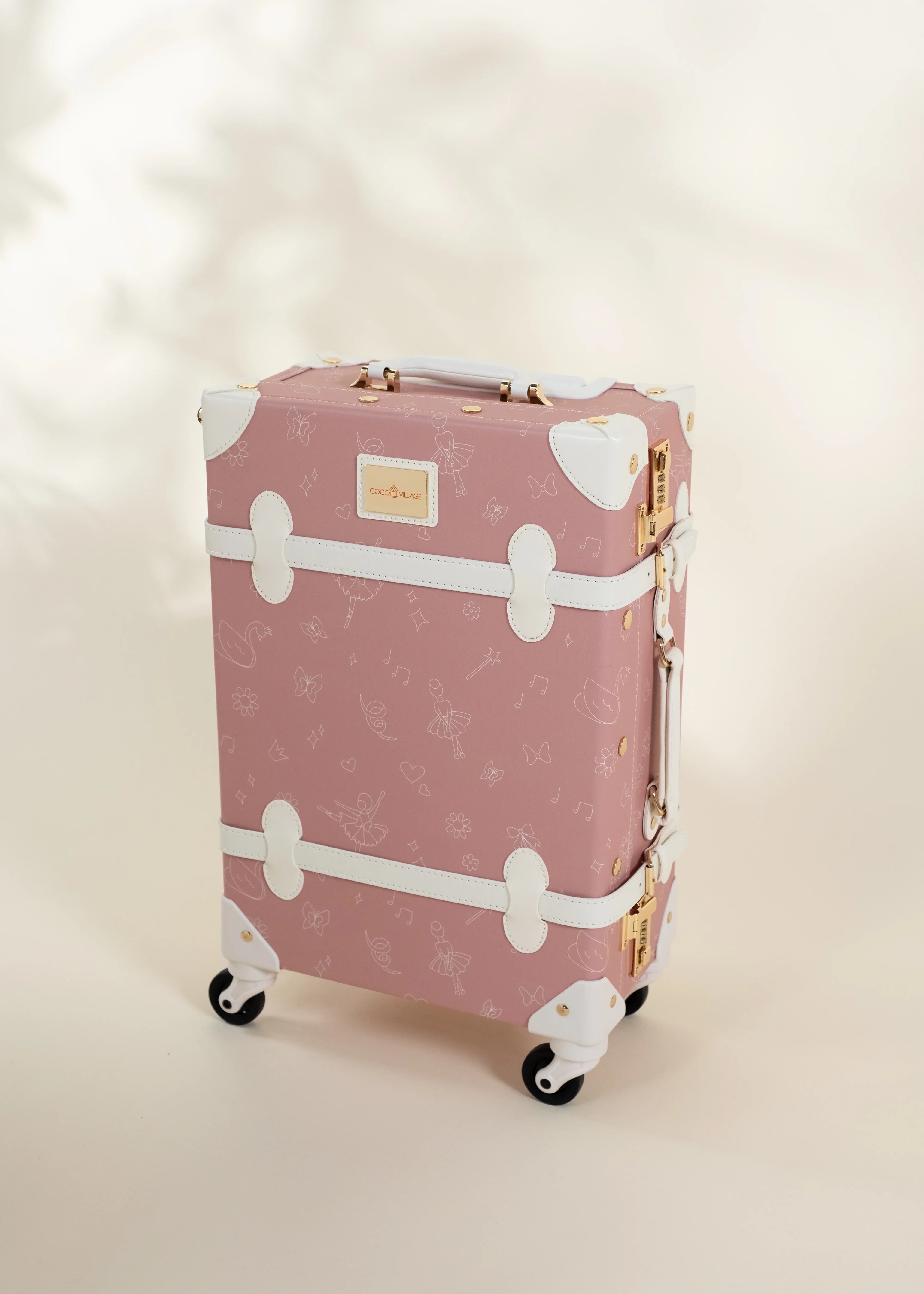 Coco Village Vegan Leather Carry-On Suitcase - Ballerina