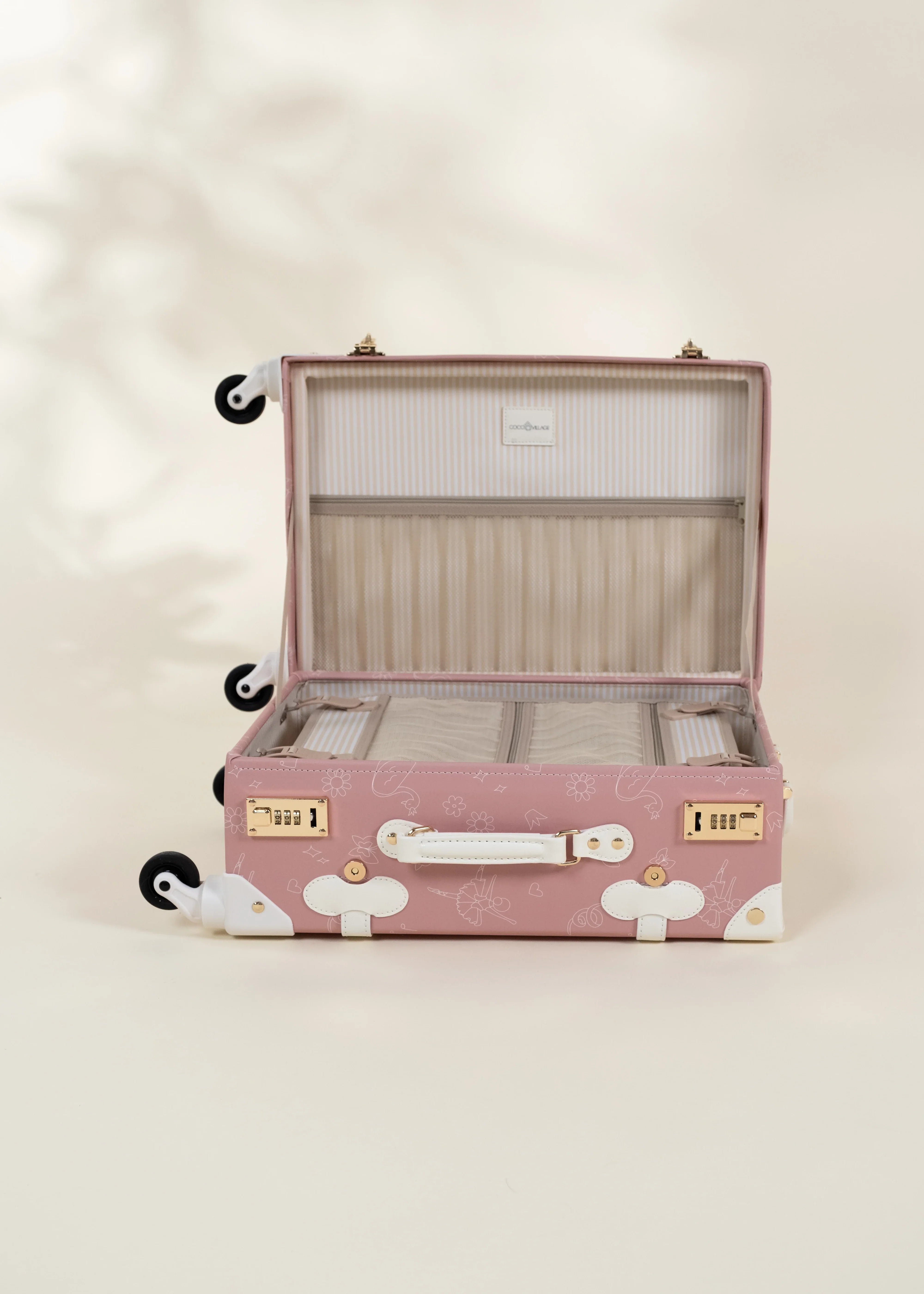 Coco Village Vegan Leather Carry-On Suitcase - Ballerina