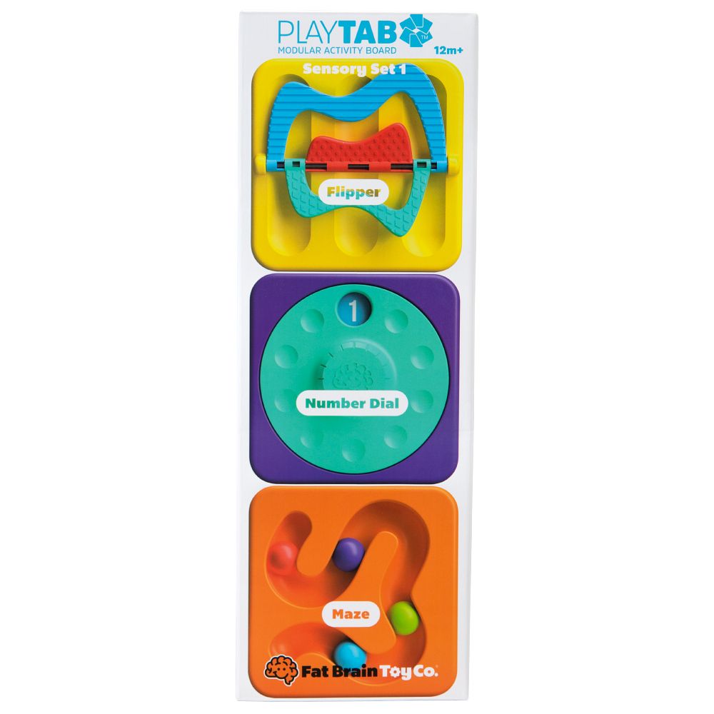 Fat Brain PlayTab - Modular, Sensory Activity Board for Babies and Toddlers