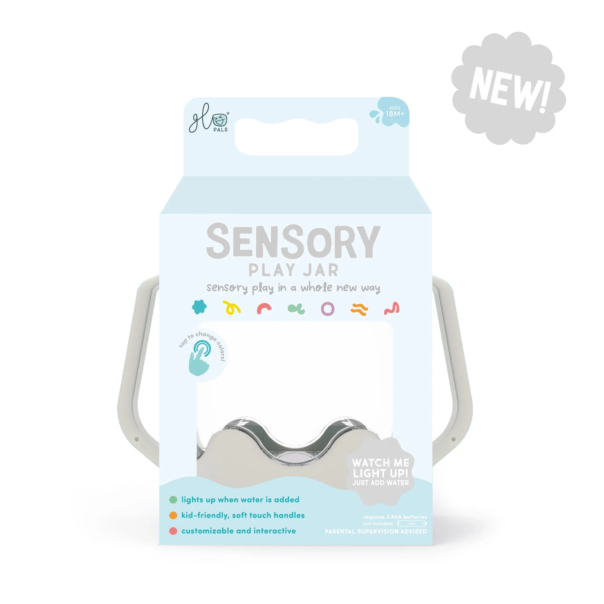 Glo Pals Sensory Play Jar-Grey