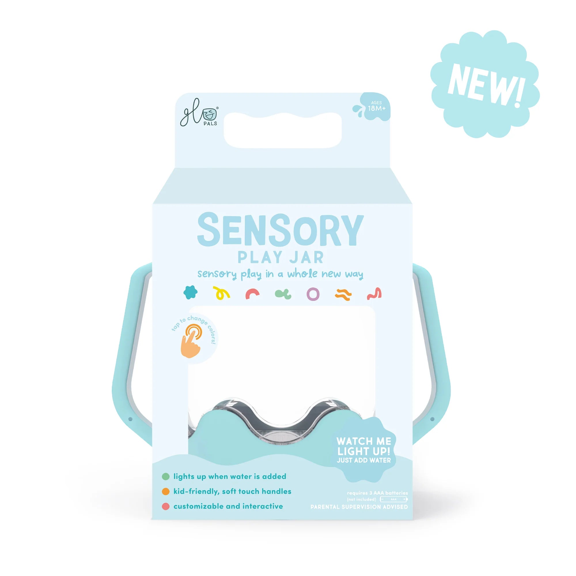 Glo Pals Sensory Play Jar- Blue