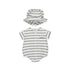 Bunny Stripe Romper w/Hat S26 1606