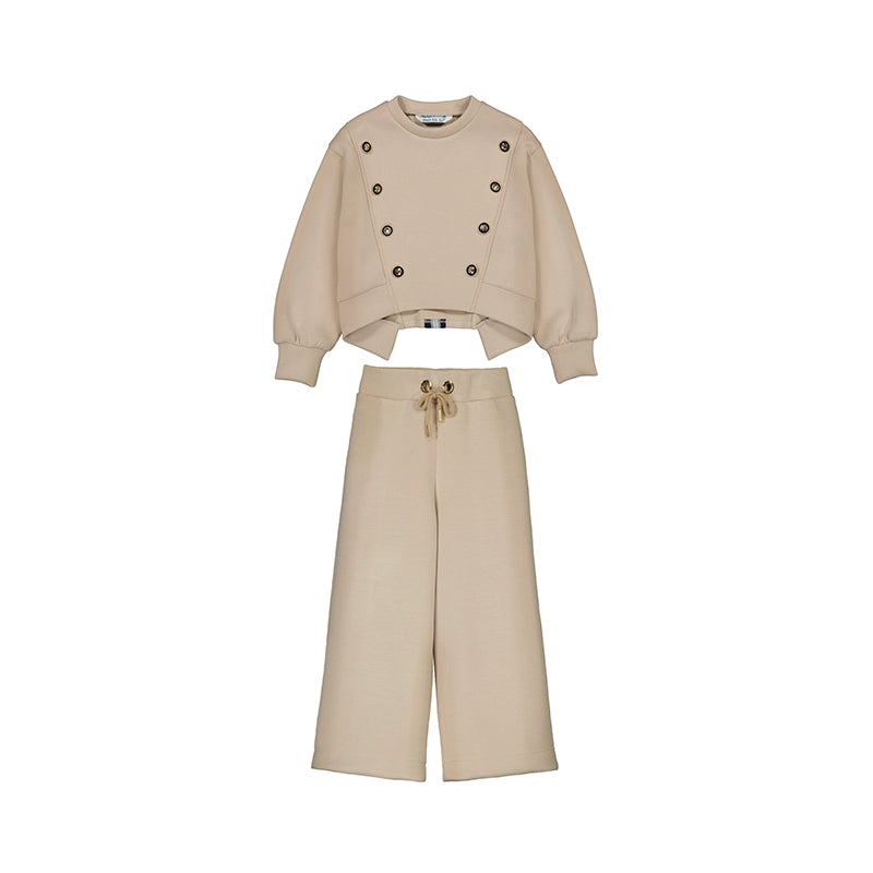 Abel & Lula Knit Pant Set-Oat W25 5730