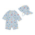 Blue Ocean Bathing Suit w/Hat S26 1620