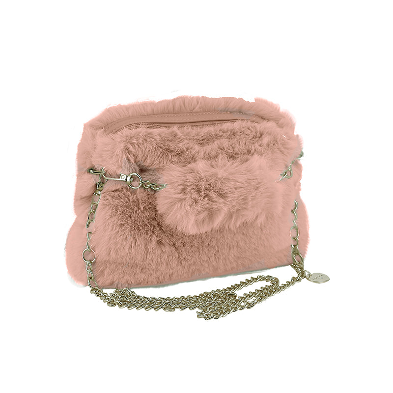 Abel & Lula Faux-Fur Bag-Petal W25 5980