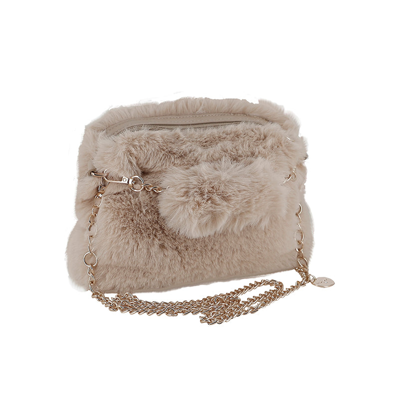 Abel & Lula Faux-Fur Bag-Almond W25 5980