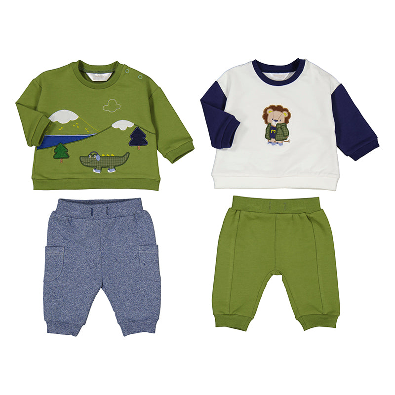 Knit Set- Green Alligator/Mountains W23-2690