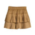 Pleated Suede Skirt- Brownie W23-4903