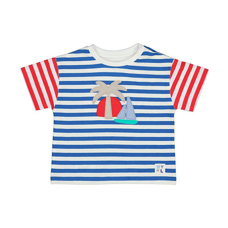 S/S T-Shirt Indigo Stripes S24-1027