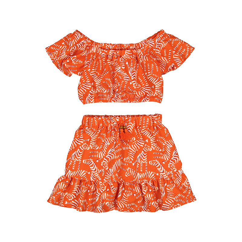 Printed Skirt Set- Pumpkin S24-6966