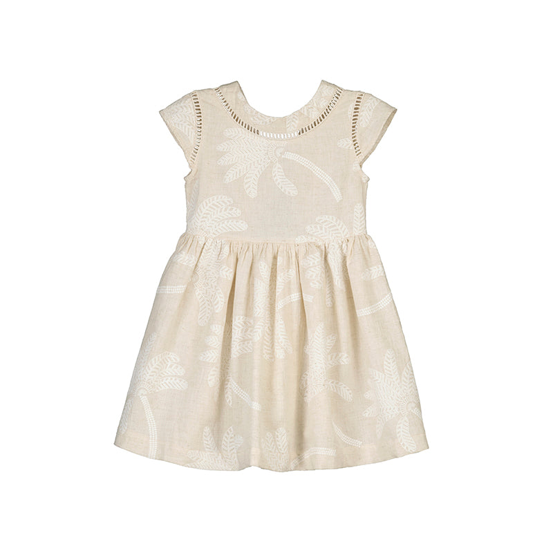 Linen Dress- Natural S24-3934