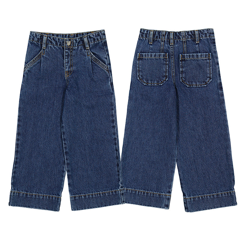 Wide Leg Denim Pant- Dark W25-4578
