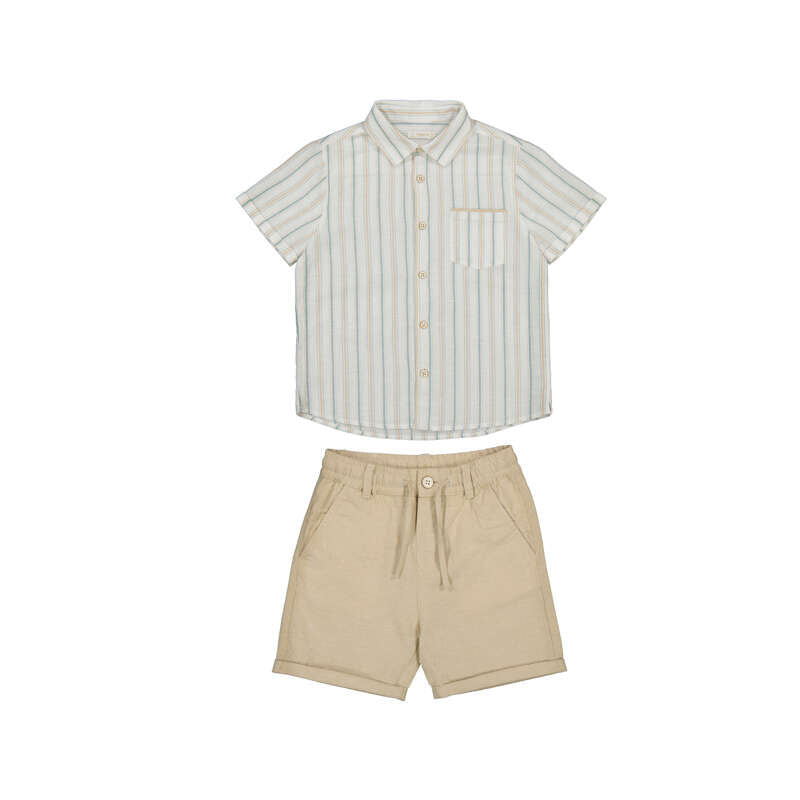 Mocha Linen Bermuda Outfit Outfit S26-3217