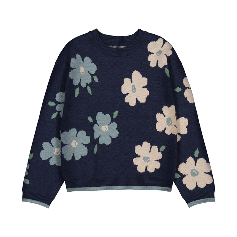 Sweater- Floral Petrol W25 4303