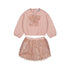 Abel & Lula Sequin Skirt Set-Petal W25 5539