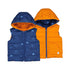 Printed reversible quilted vest baby boy-Cool Weather W23-2323