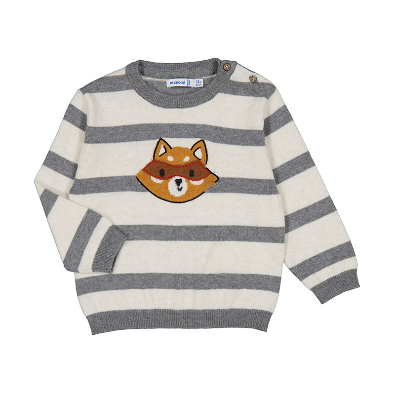 Sweater baby boy-Striped Fox W23-2327