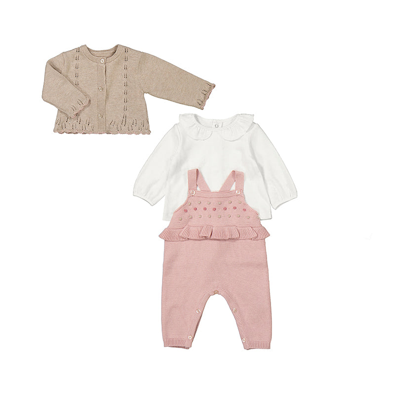 Dungaree with Jacket Set- Sugar Pink W24-2608