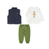 Shirt pant & vest set baby boy W23-2695