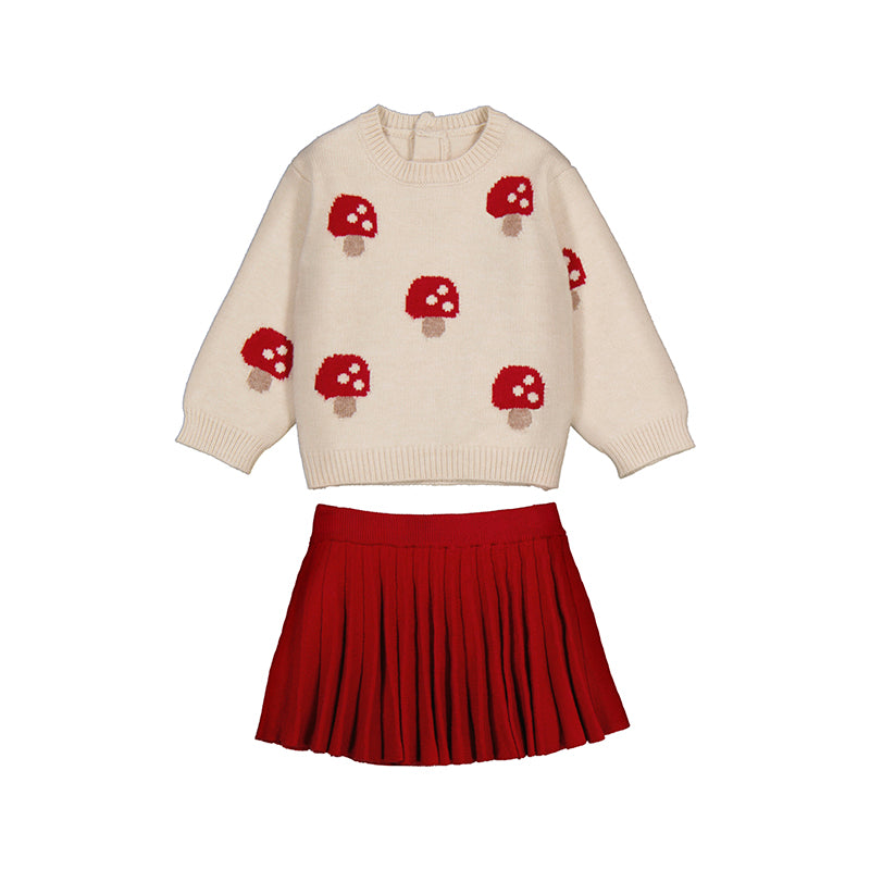 Tricot Skirt Set- Red Mushroom W25 2925