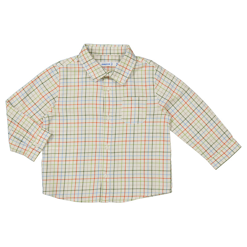 Long Sleeve Checked Shirt- Forest W24-2191